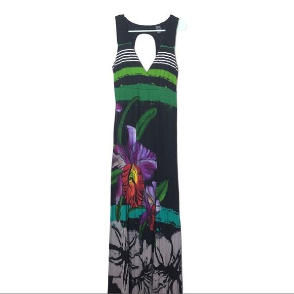 Desigual Septiembre Crochet Open Back   Maxi Dress  Small - Picture 3 of 9